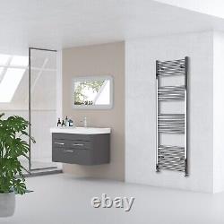 Bathroom Straight Curved Heated Towel Rail Radiator Chrome Black Ladder Warmer