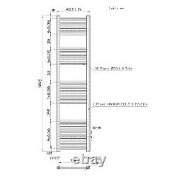 Bathroom Straight Curved Heated Towel Rail Radiator Chrome Black Ladder Warmer