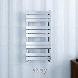 Bathroom Towel Rail Radiator Designer Flat Panel Chrome Heated Warmer Rad