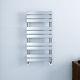 Bathroom Towel Rail Radiator Designer Flat Panel Chrome Heated Warmer Rad