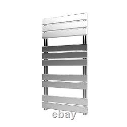 Bathroom Towel Rail Radiator Designer Flat Panel Chrome Heated Warmer Rad