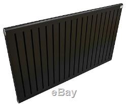 Black Aluminium Designer Radiator Heater Warmer Central Heating Flat Panel