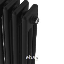 Black Central Heating Designer Radiator Traditional Oval Column Flat Panel Rads