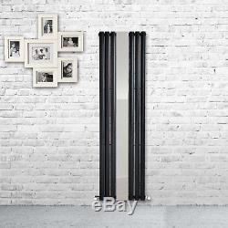 Black Designer Mirror Radiator Vertical Double Column Central Heating 1800499