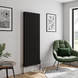 Black Designer Radiator Vertical Horizontal Flat Panel Oval Single Double Rads