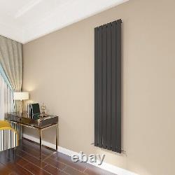 Black Designer Radiator Vertical Horizontal Oval Column Central Heating Rads