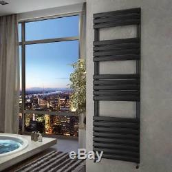 Black Heated Towel Rails Designer Bathroom Radiator Matte 5 Year Guarantee