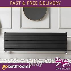 Black Horizontal Flat Panel Radiator Single Double Central Heating Radiator