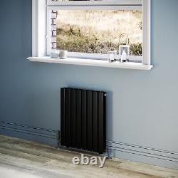 Black Radiator Designer Flat Panel Central Heating Bathroom Horizontal Rads 600