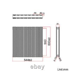 Black Radiator Designer Flat Panel Central Heating Bathroom Horizontal Rads 600