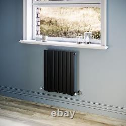 Black Radiator Flat Panel Vertical Horizontal Bathroom Central Heating Rads