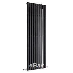 Black Tall Vertical Panel Central Heating Designer Radiator Rad 1600mm x 590mm