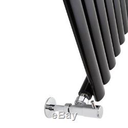 Black Tall Vertical Panel Central Heating Designer Radiator Rad 1600mm x 590mm