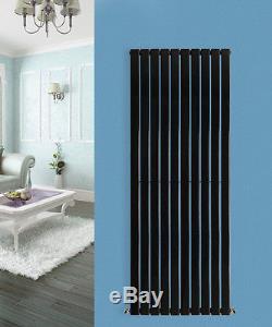 Black Vertical Designer Radiator Central Heating Bathroom Flat Panel Rads Modern