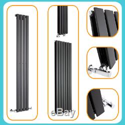 Black Vertical Designer Radiators Upright Column Modern Central Heating UK