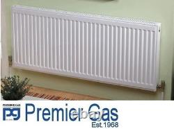 Branded White Panel Radiators height 400 mm x many sizes double panel (Type T22)