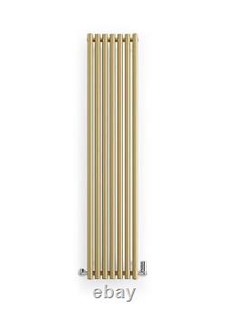 Brass Horizontal Designer Radiator Oval Column Central Heating Rads 1800 x 370mm