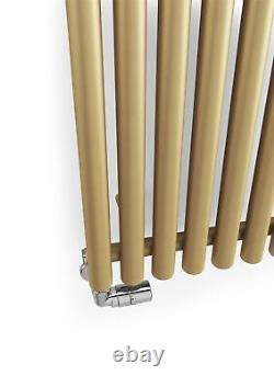 Brass Horizontal Designer Radiator Oval Column Central Heating Rads 1800 x 370mm