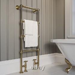 Brass Vertical Traditional Towel Rail Radiator 1200 x 479mm Regent REGBB1200