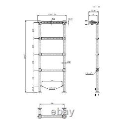 Brass Vertical Traditional Towel Rail Radiator 1200 x 479mm Regent REGBB1200