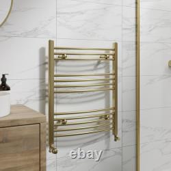 Brushed Brass Straight Curved Heated Towel Rail Radiator Rads Ladder Bathroom