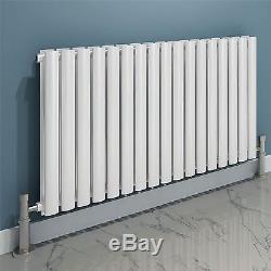 CANDY White 600x1020 Horizontal Double Oval Designer Radiator Central Heating