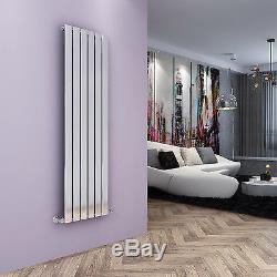 CHROME VERTICAL RADIATORS Designer Central Heating Single Flat Panel Column