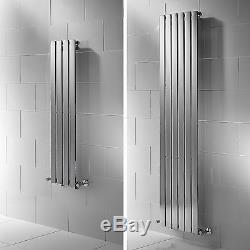 Cascade Chrome Designer Vertical Central Heated Towel Rail Bathroom Radiator