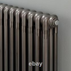 Central Heating 3 Column Radiators KORONA Bare Metal Horizontal Designer 9 Sizes