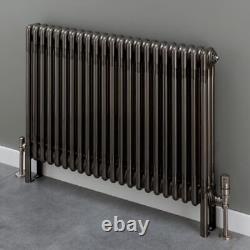 Central Heating 3 Column Radiators KORONA Bare Metal Horizontal Designer 9 Sizes