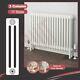 Central Heating 3 Column Radiators KORONA White Horizontal Designer (17 Sizes)