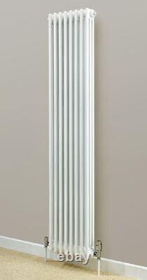 Central Heating 3 Column Radiators KORONA White Vertical Designer (4 Sizes)