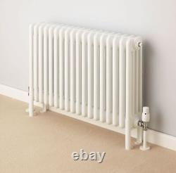 Central Heating 4 Column Radiators KORONA White Horizontal Designer (15 Sizes)