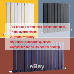 Central Heating Designer Radiator Horizontal Flat Panel Bathroom 600 mm Wide UK