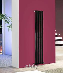 Central Heating Double Flat Panel UK Designer Home Radiators Vertical Matt Black