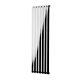 Central Heating Vertical Designer Radiator Flat Panel Chrome/Black/White Navi