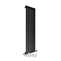 Central Heating Vertical Designer Radiator Flat Panel Chrome/Black/White Navi