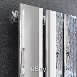 Chrome 1800X300 VertIcal Flat Single Panel Deslgner RadiatIor Central Heating