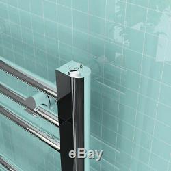 Chrome Bathroom Heated Towel Rail Radiator Straight Ladder Warmer All Sizes