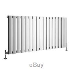 Chrome Flat Panel Column Designer Bathroom Central Heating With Angled Valves