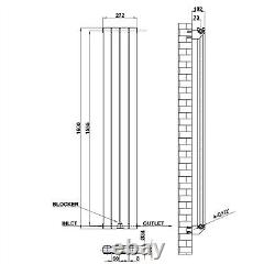 Clearance Sale Flat Panel Oval Column Designer Radiator Horizontal Vertical