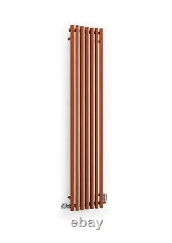 Copper Horizontal Designer Radiator Oval Column Central Heating Rads 1800x370mm