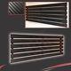 Corwen Horizontal Central Heating Radiators, Flat Panels, Chrome, Black & White