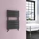 Designer Anthracite Flat Panel Heated Towel Rails Bathroom Ladder Radiator UK