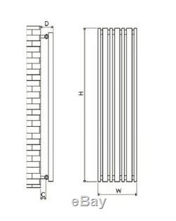 Designer Anthracite Steel Vertical Column Wall Radiator Central Heating Carisa