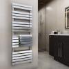 Designer Bathroom Flat Panel Heated Towel Rail Radiator Chrome White Grey Black