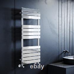 Designer Bathroom Towel Rail Radiator Flat Panel Chrome Towel Warmer Heating Rad