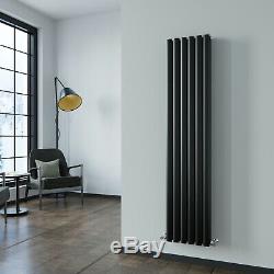 Designer Black Oval Column Bathroom Radiator Towel Rails Central Heating Rads UK