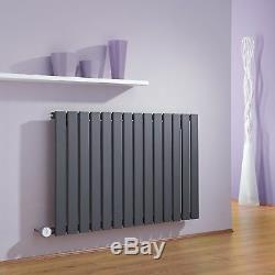 Designer Central heating Flat Panel tube Radiator horizontal anthracite black