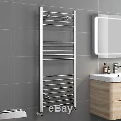 Designer Chrome Ladder Towel Rail Central Heating Bathroom Radiator with Valves
